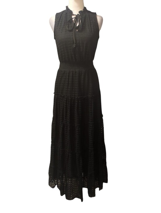 1. State Dresses & Skirts - 1. State Black Sleeveless Maxi Dress with Tie Neck
